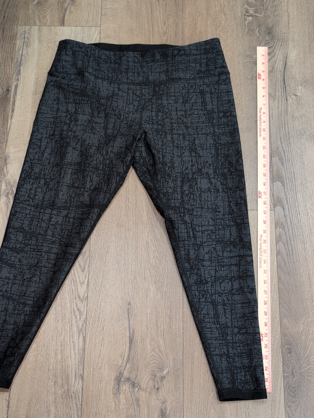 Calvin Klein Black Textured High-Rise Leggings